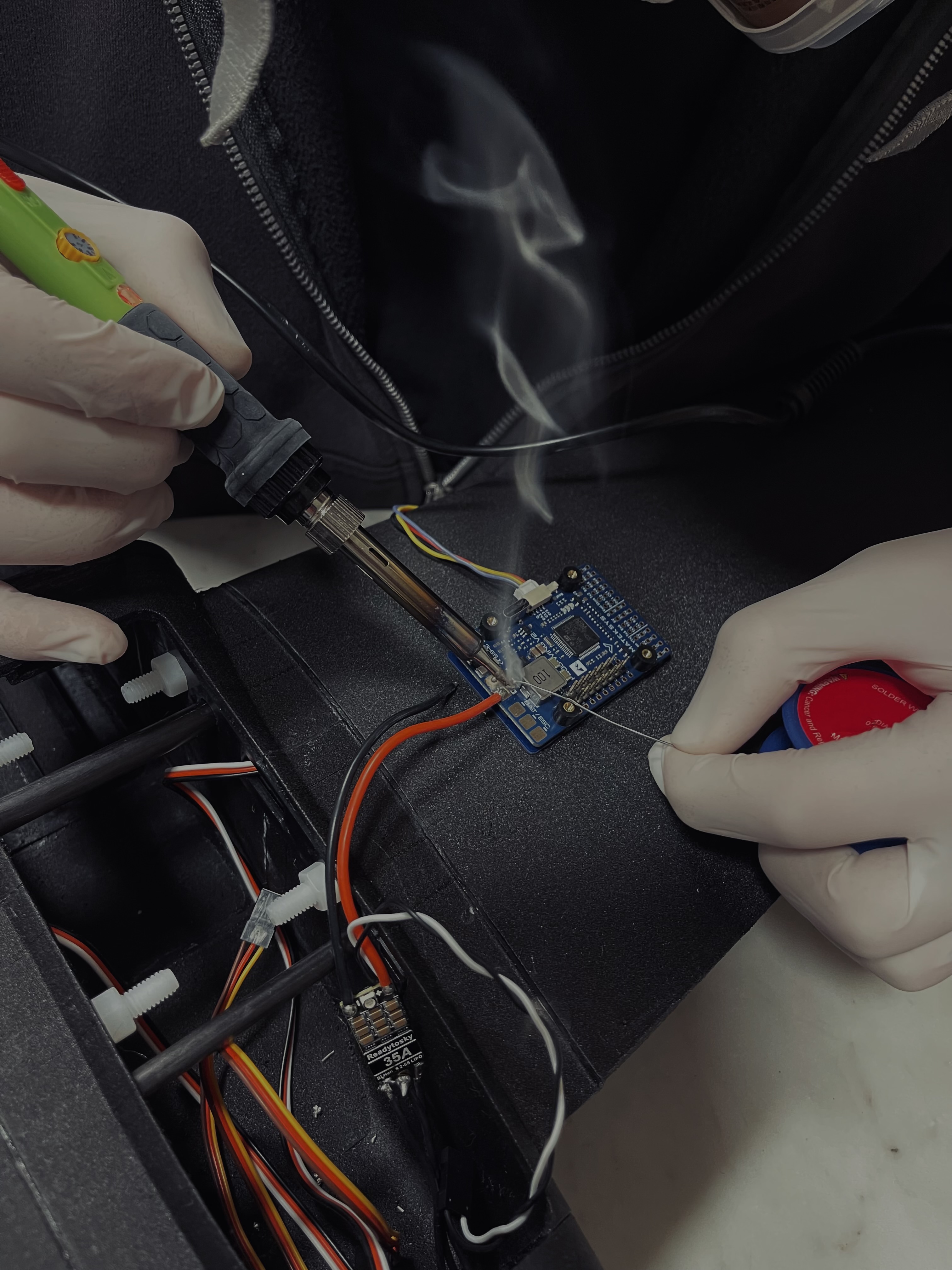 Soldering flight controller